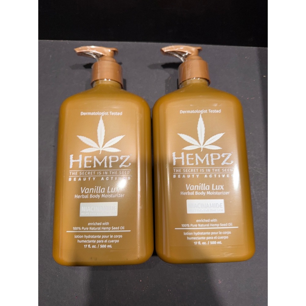 Hempz Body Moisturizer Vanilla Lux Niacinamide Beauty 2 Pack